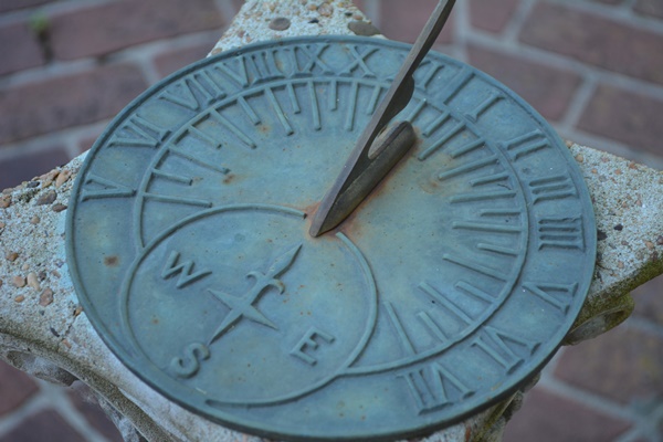 Flora and Fauna Sundial With Concrete Column