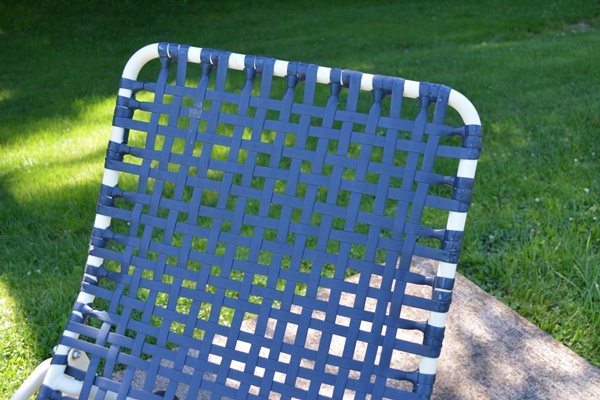 Cream Aluminum Patio Chaise Lounge