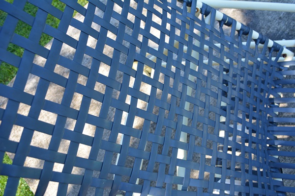 Cream Aluminum Patio Chaise Lounge