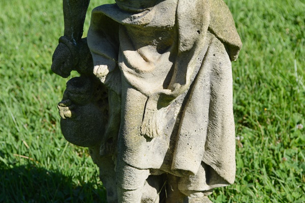Concrete Yard Statue of Young Woman