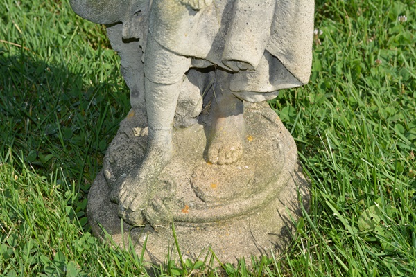 Concrete Yard Statue of Young Woman