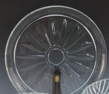 Two Glass Bowls and Glass Platter