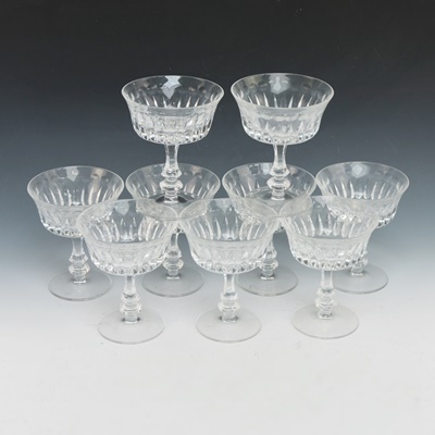 Nine Gorham De Medici Crystal Champagne/Tall Sherberts