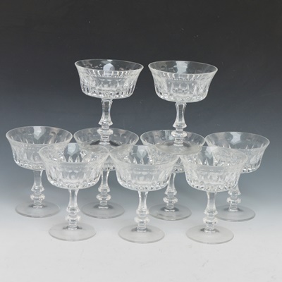 Nine Gorham De Medici Crystal Champagne/Tall Sherberts