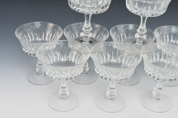 Nine Gorham De Medici Crystal Champagne/Tall Sherberts