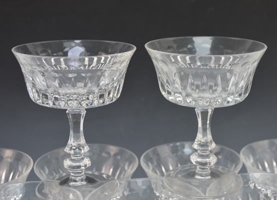 Nine Gorham De Medici Crystal Champagne/Tall Sherberts