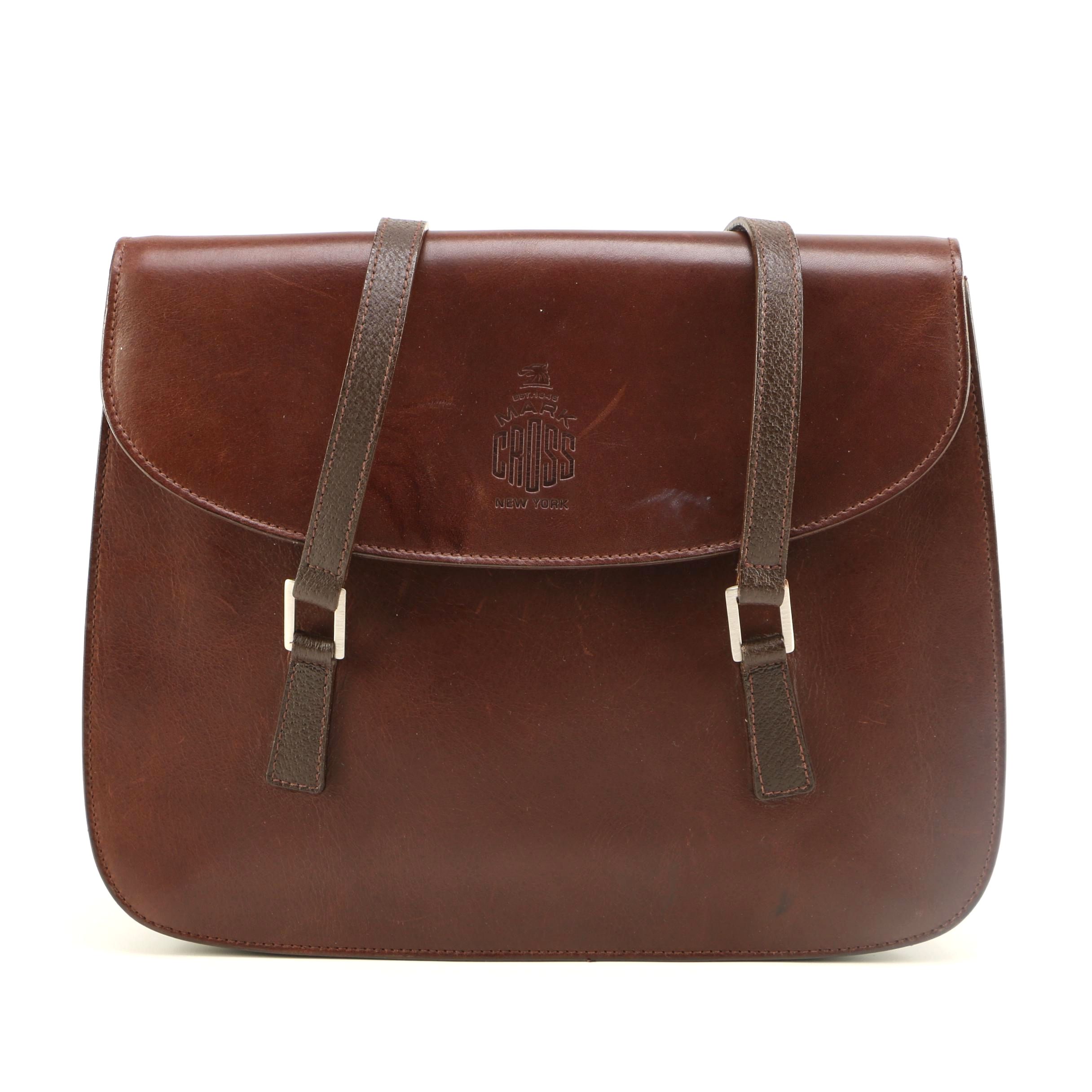 Mark Cross Leather Shoulder Handbag