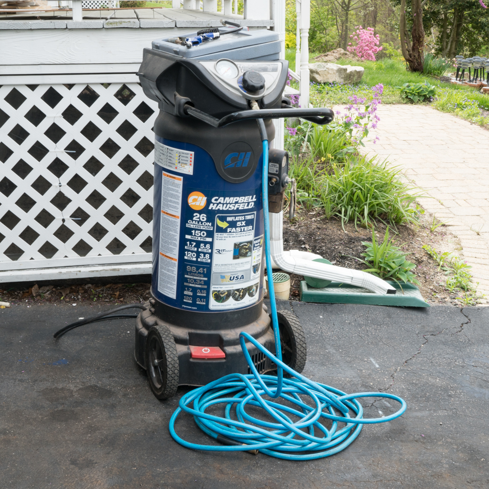 Campbell Hausfield Air Compressor and Husky Air Tool Set