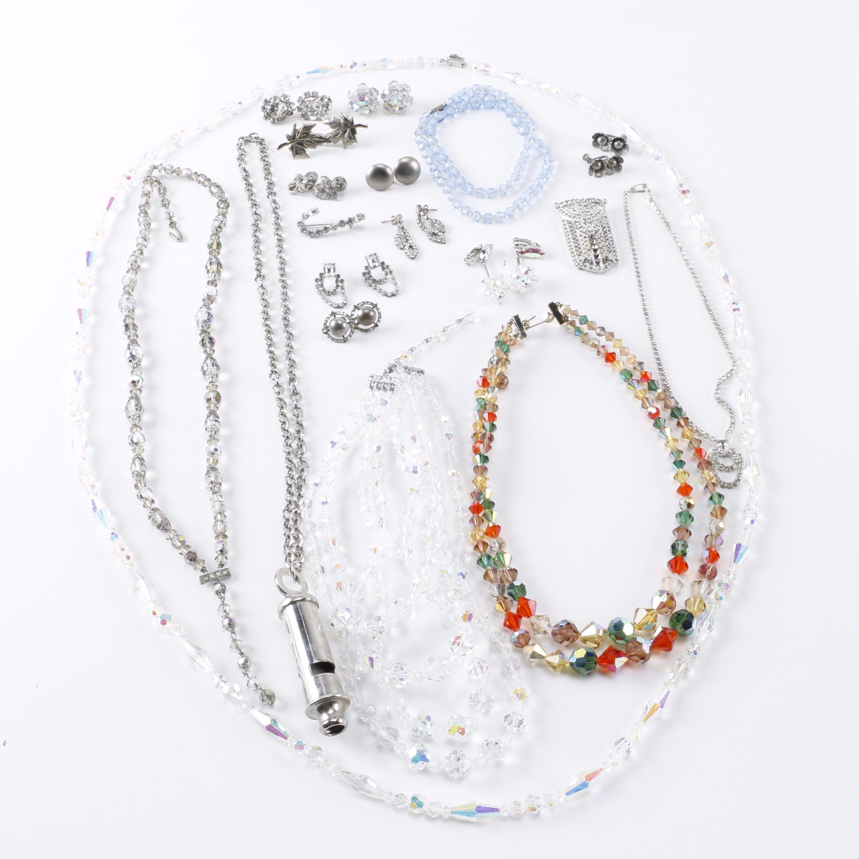 Costume Jewelry Including Rhinestones