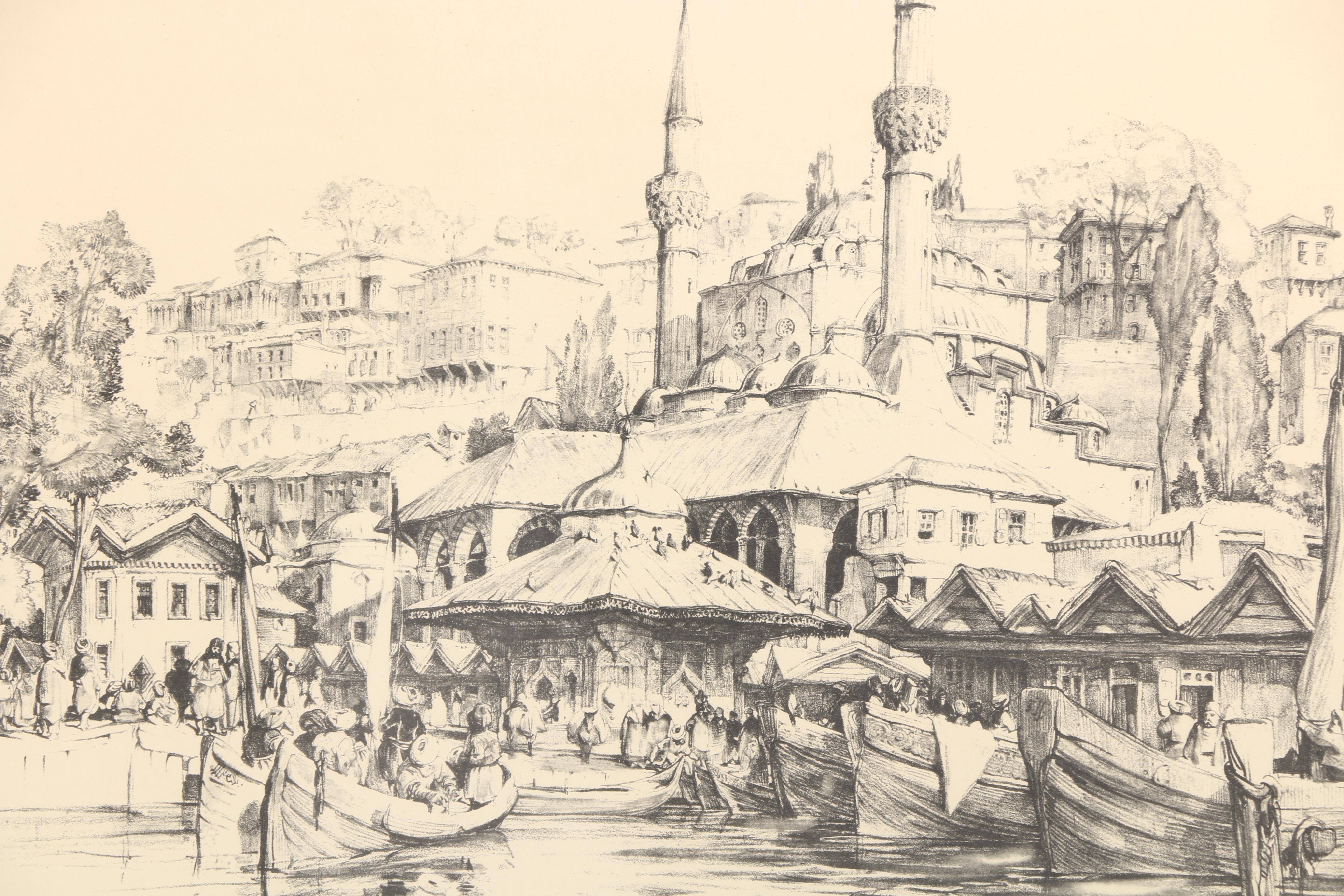 Offset Lithographs After John Frederick Lewis' "Sculari" and "Tophana"