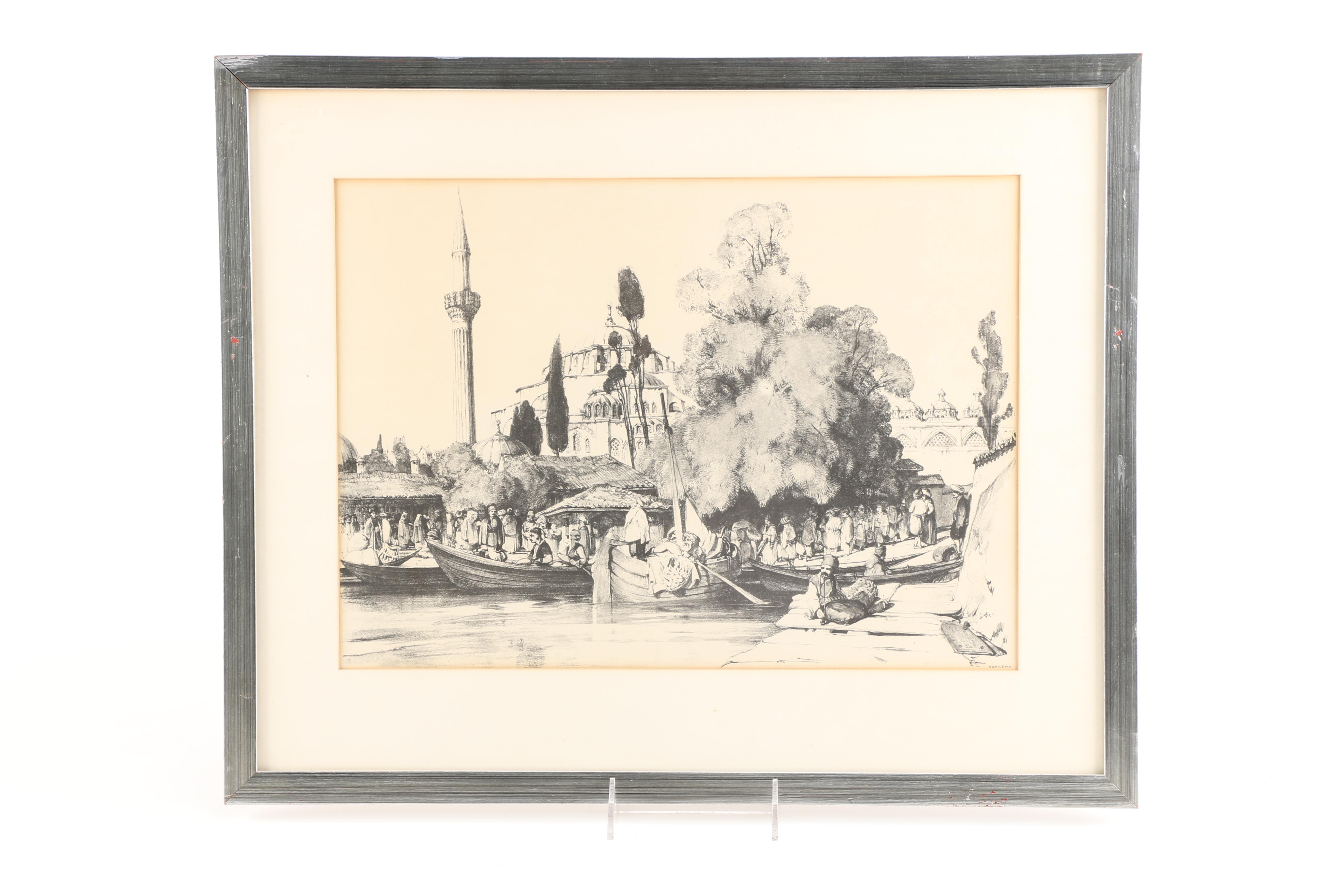 Offset Lithographs After John Frederick Lewis' "Sculari" and "Tophana"