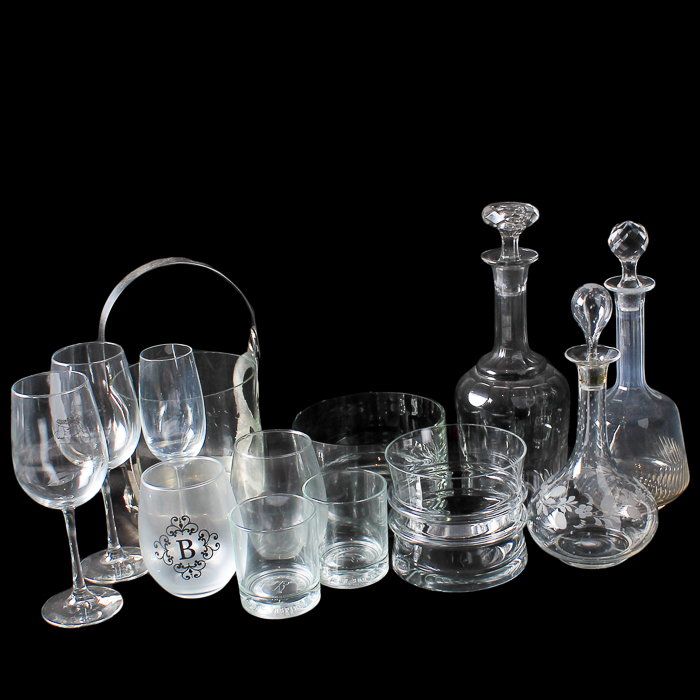 Assortment of Glass Barware
