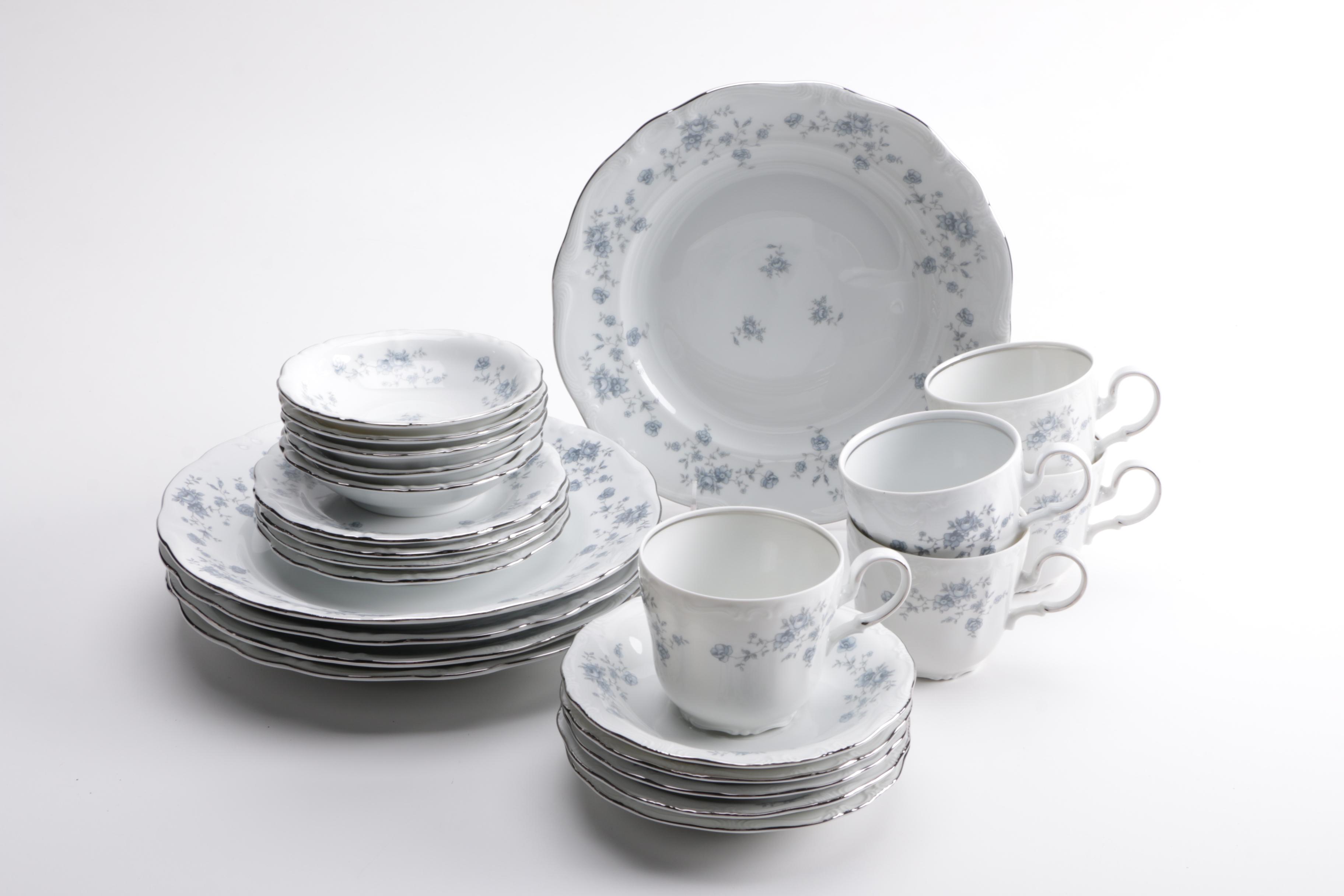 Five Place Settings of "Blue Garland" by Johann Haviland