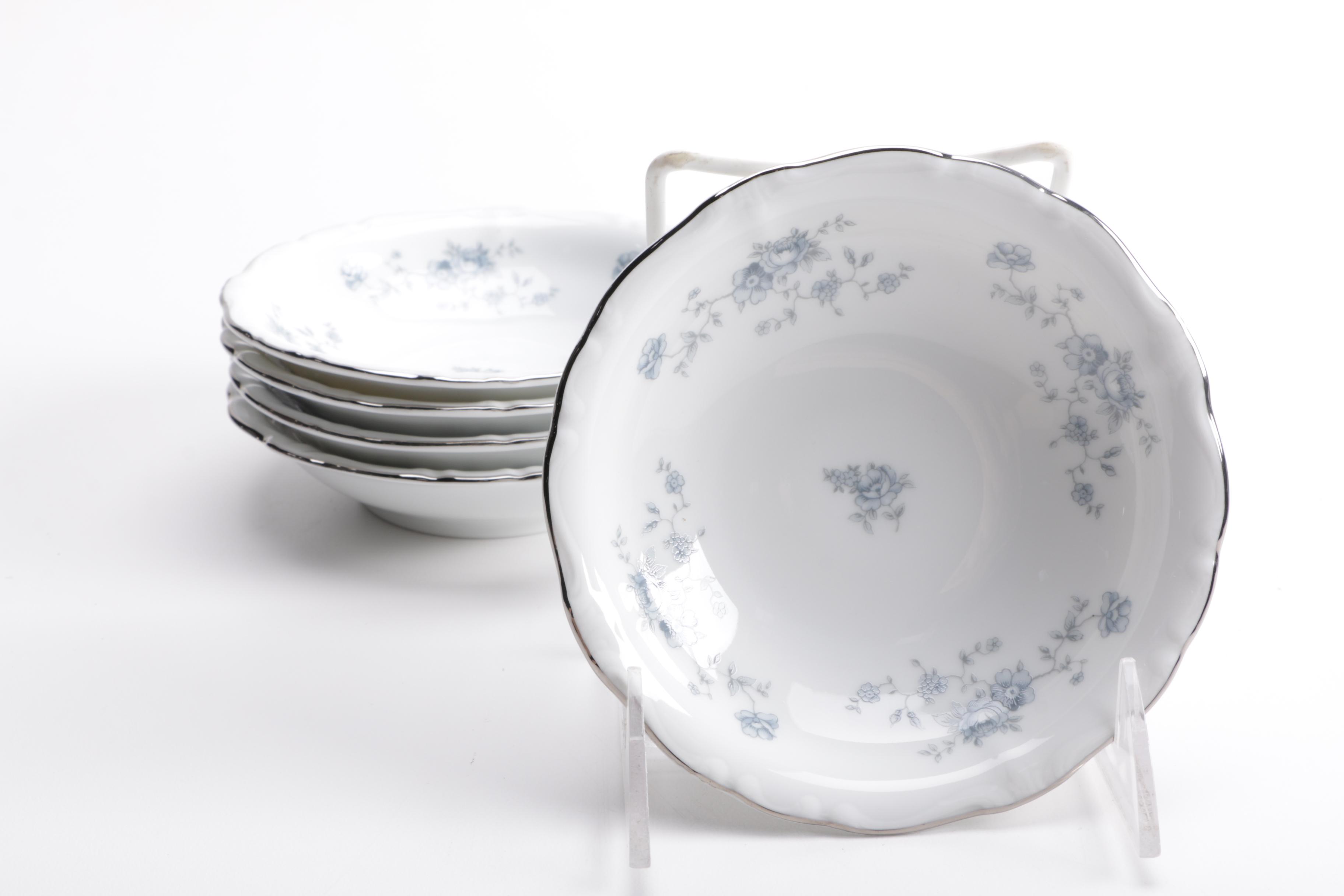 Five Place Settings of "Blue Garland" by Johann Haviland