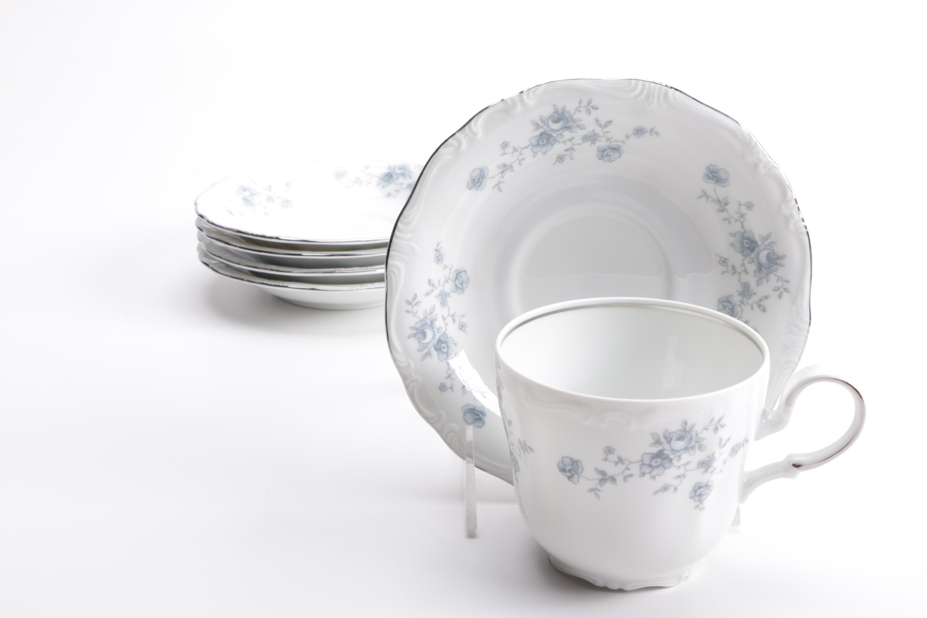 Five Place Settings of "Blue Garland" by Johann Haviland