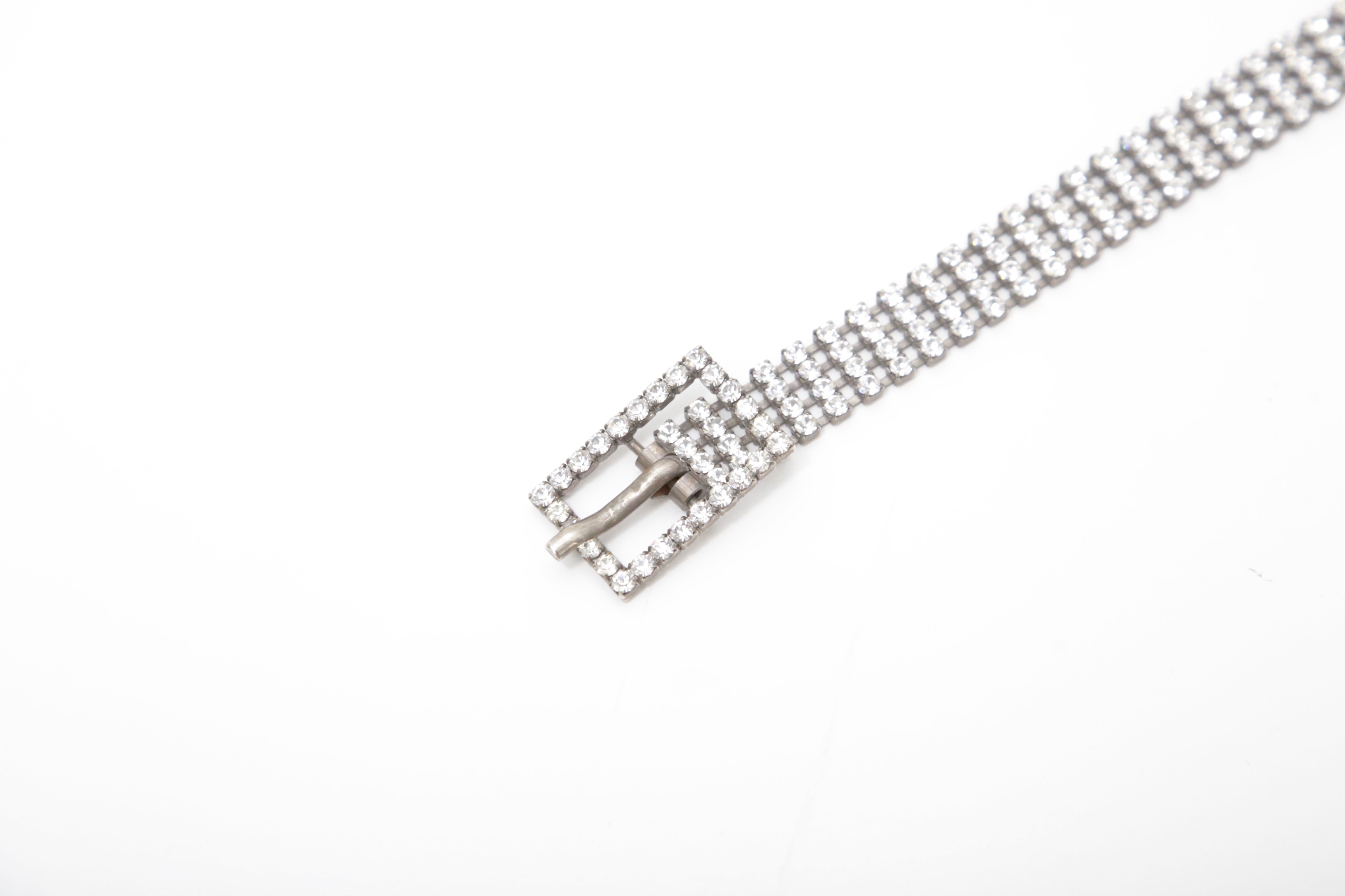 Rhinestone Belt and Bakelite Pin