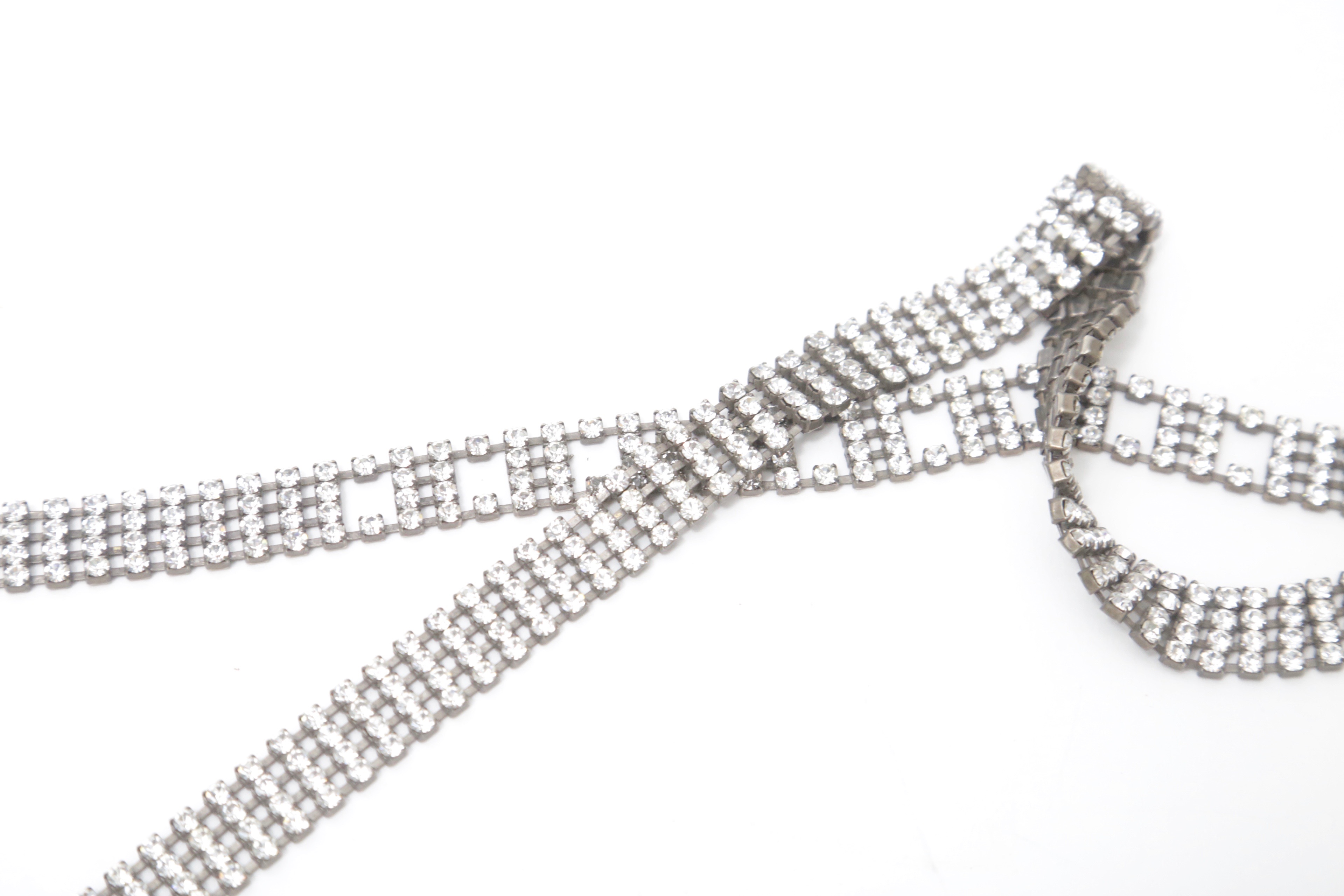 Rhinestone Belt and Bakelite Pin