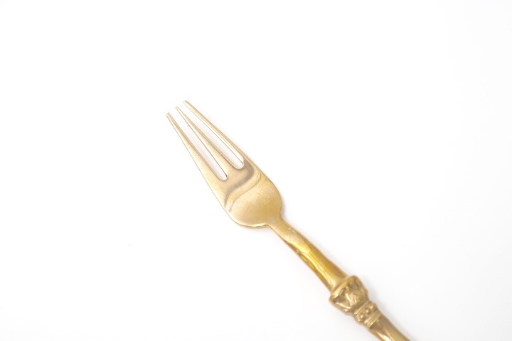Brass Tone Elephant Embossed Flatware