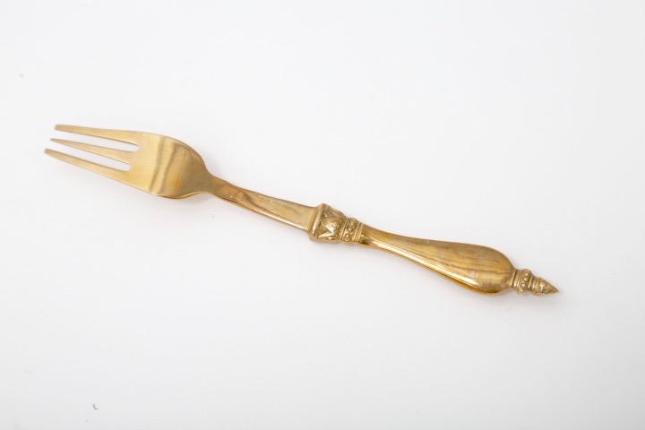 Brass Tone Elephant Embossed Flatware