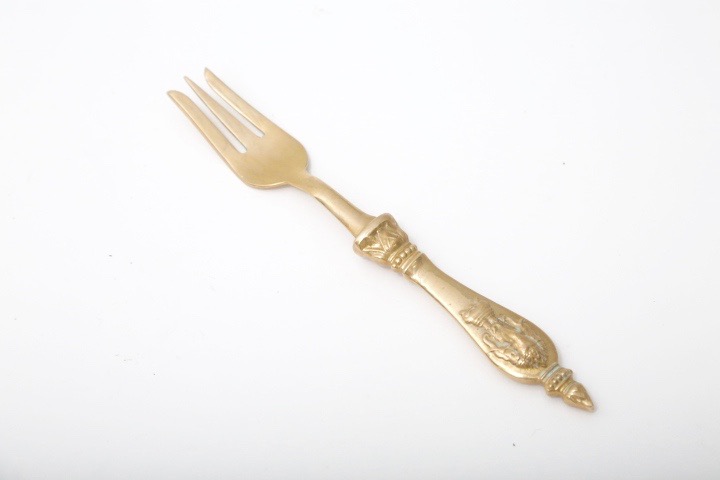 Brass Tone Elephant Embossed Flatware