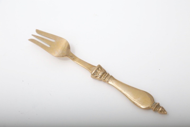Brass Tone Elephant Embossed Flatware