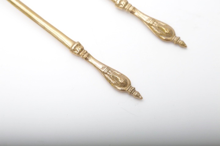 Brass Tone Elephant Embossed Flatware