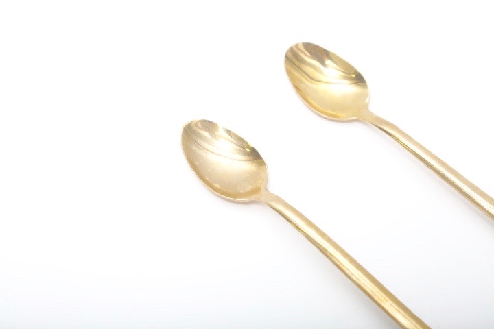 Brass Tone Elephant Embossed Flatware