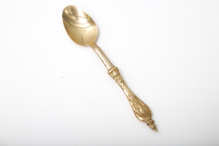 Brass Tone Elephant Embossed Flatware