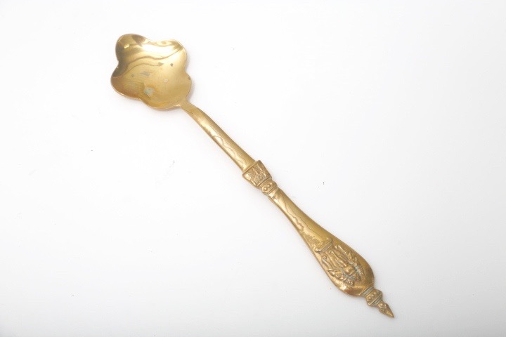Brass Tone Elephant Embossed Flatware