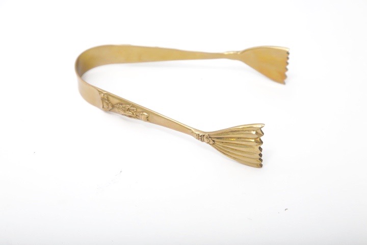 Brass Tone Elephant Embossed Flatware