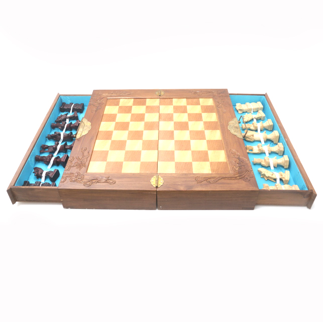 Portable Wooden Chess Set