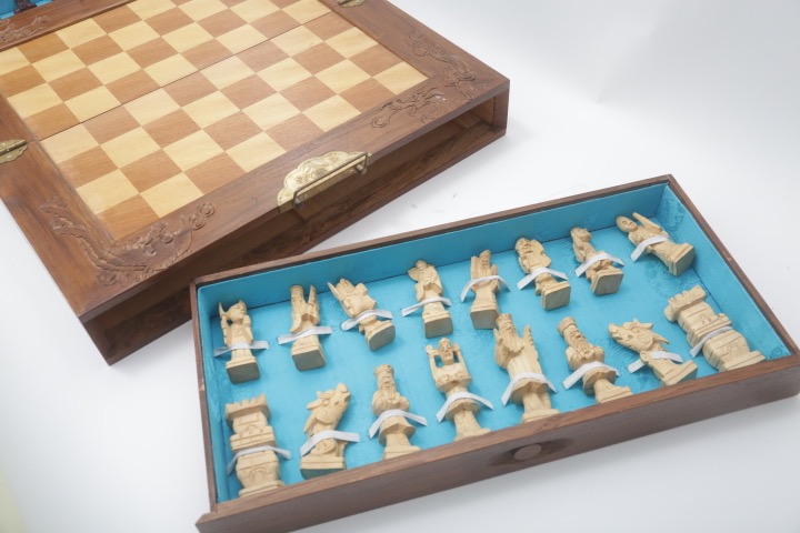 Portable Wooden Chess Set