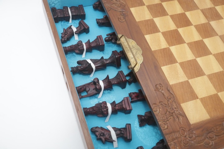 Portable Wooden Chess Set