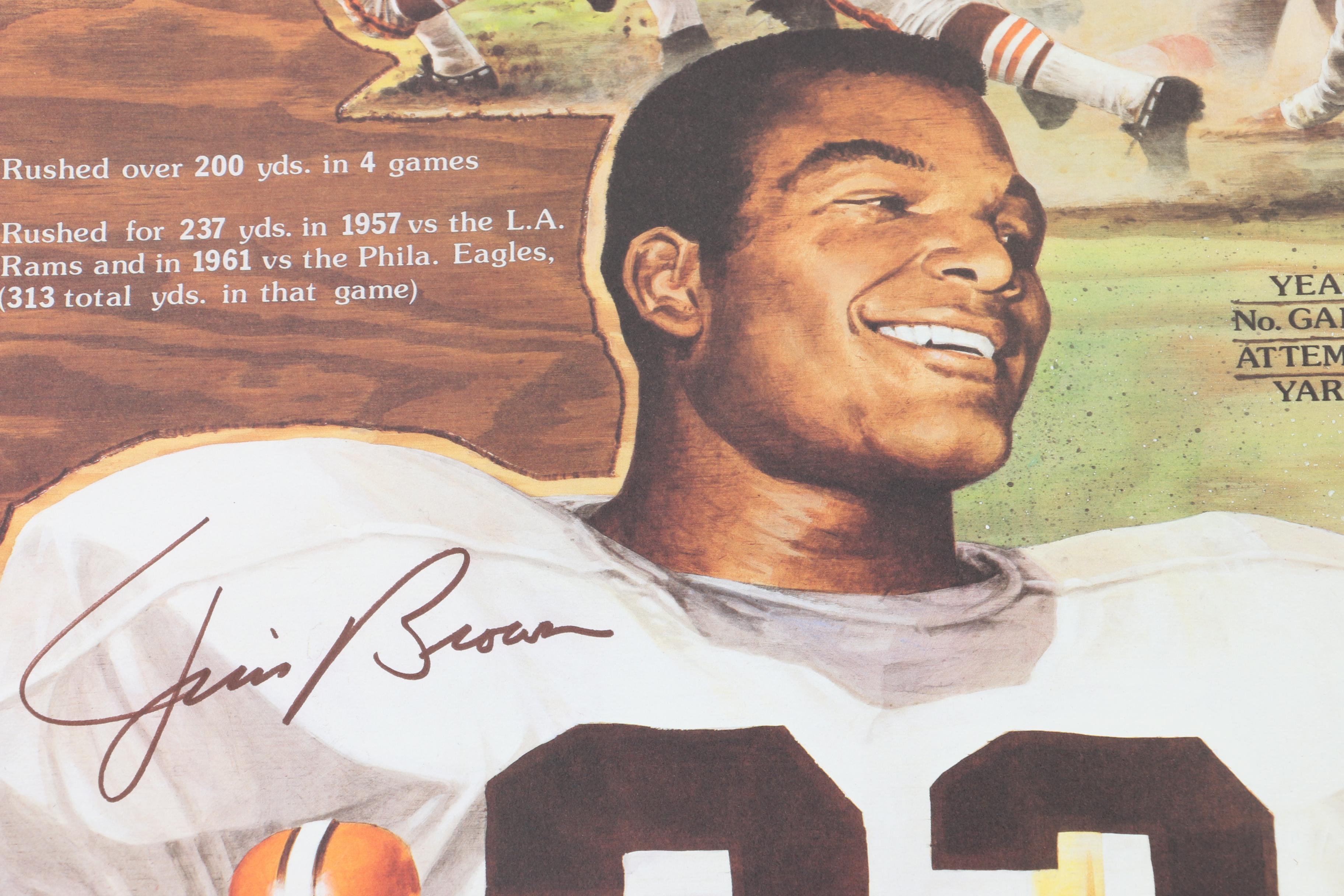 Jim Brown Autographed Gary Thomas Limited Edition Offset Lithograph "Legend Series #1"