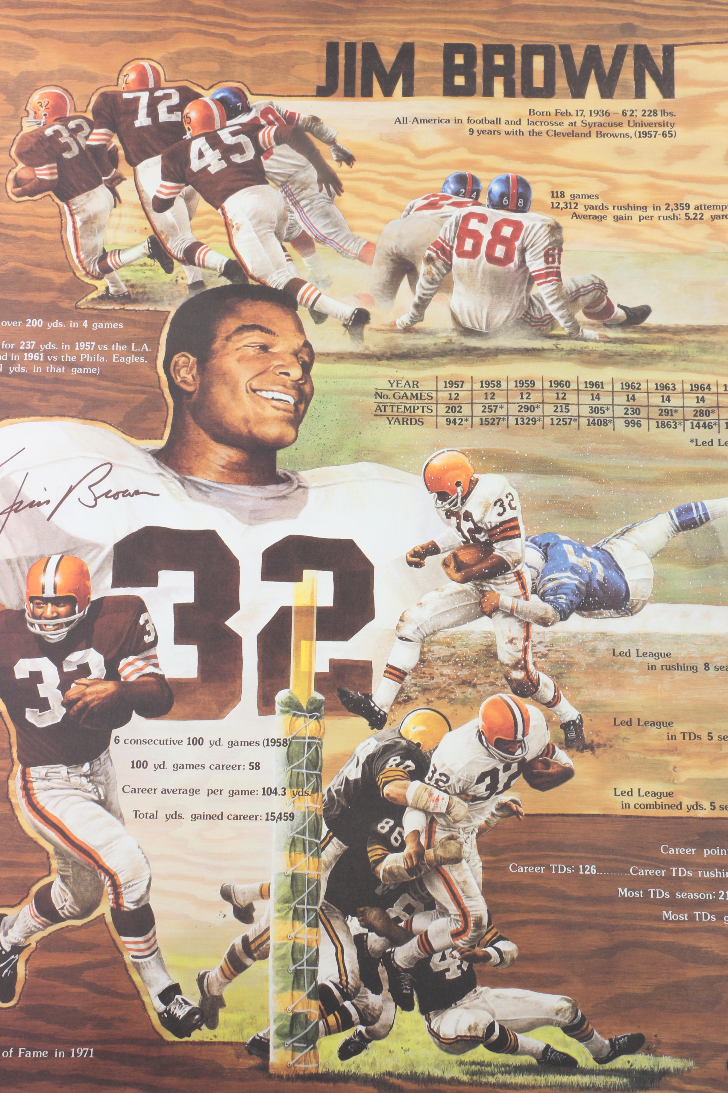 Jim Brown Autographed Gary Thomas Limited Edition Offset Lithograph "Legend Series #1"