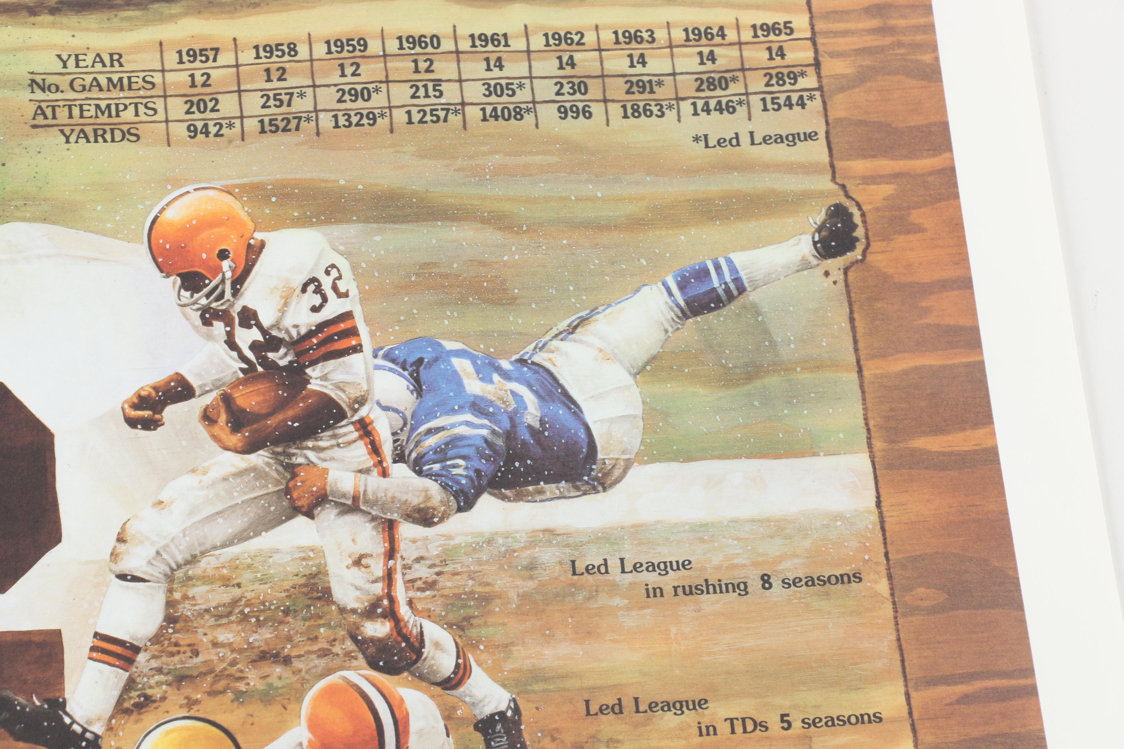 Jim Brown Autographed Gary Thomas Limited Edition Offset Lithograph "Legend Series #1"