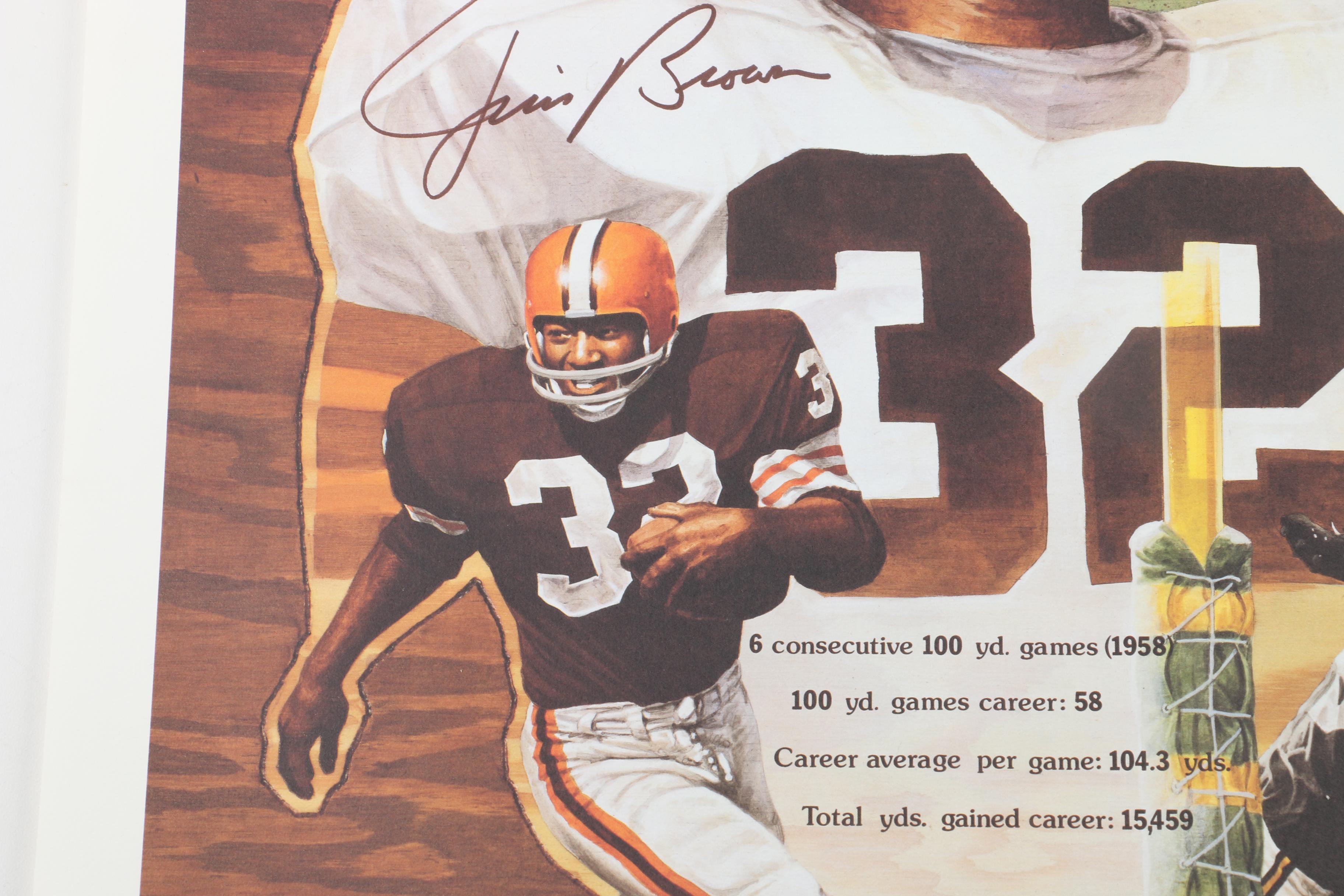 Jim Brown Autographed Gary Thomas Limited Edition Offset Lithograph "Legend Series #1"