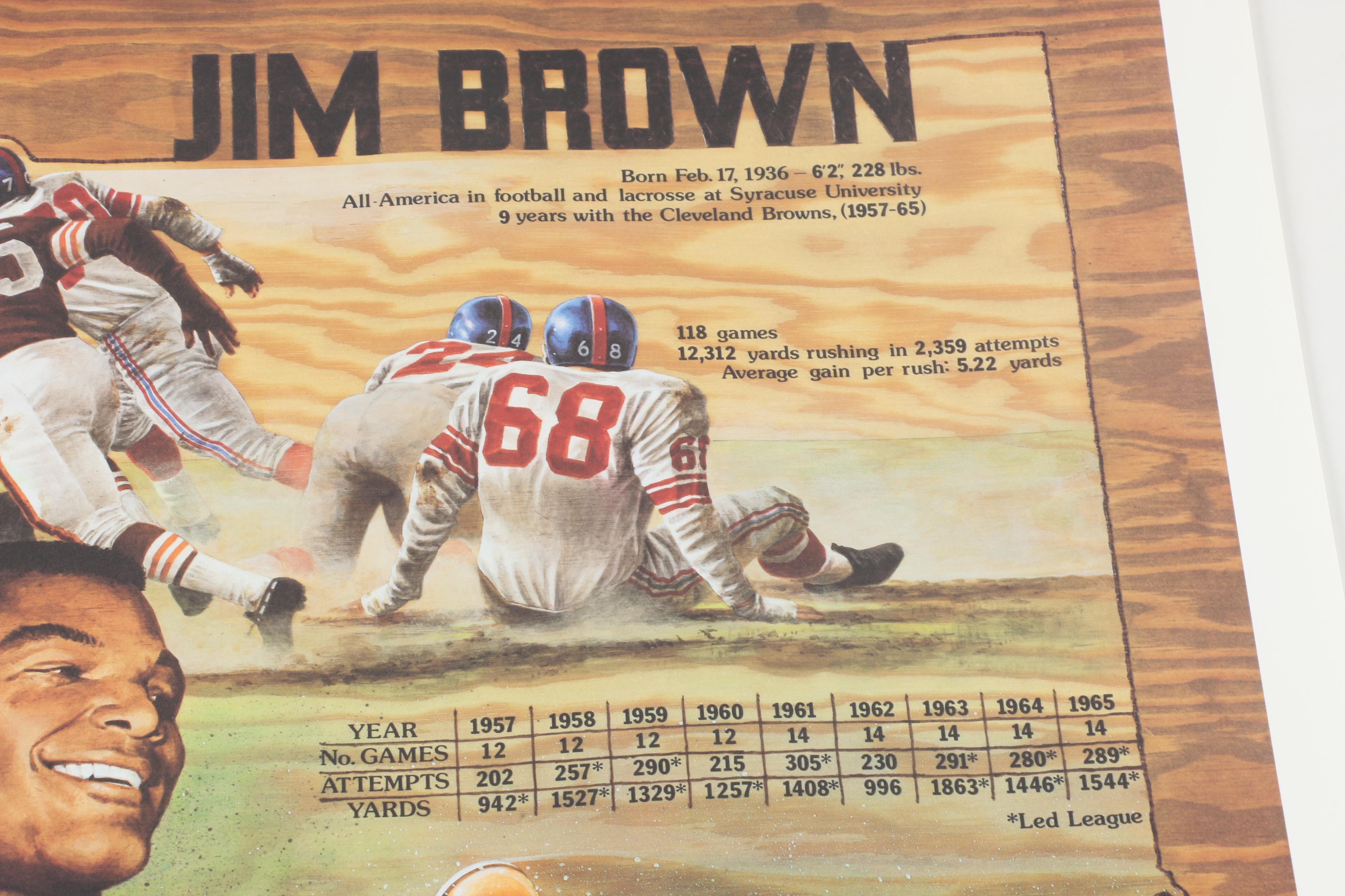 Jim Brown Autographed Gary Thomas Limited Edition Offset Lithograph "Legend Series #1"