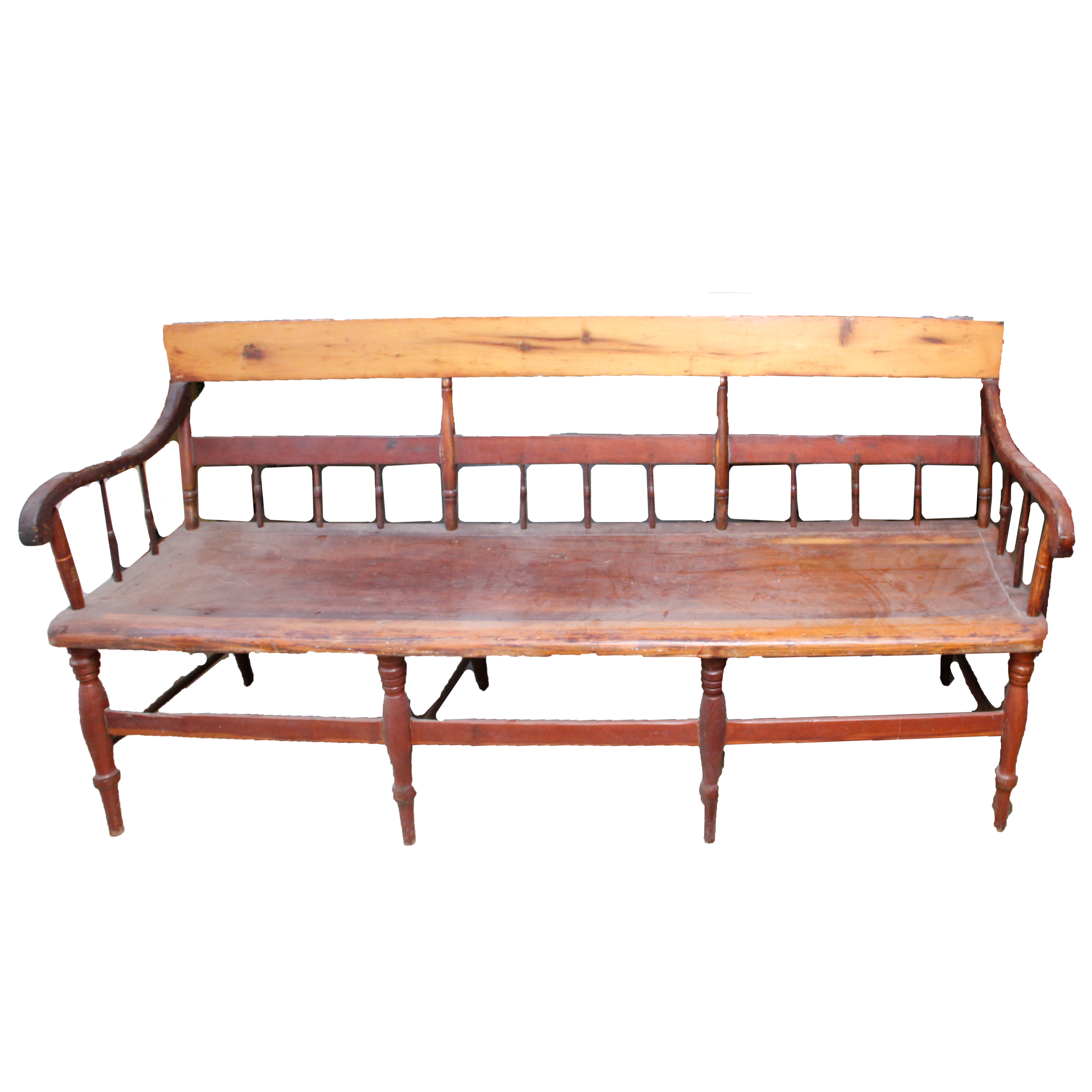 Country Sheraton Style Deacon's Bench