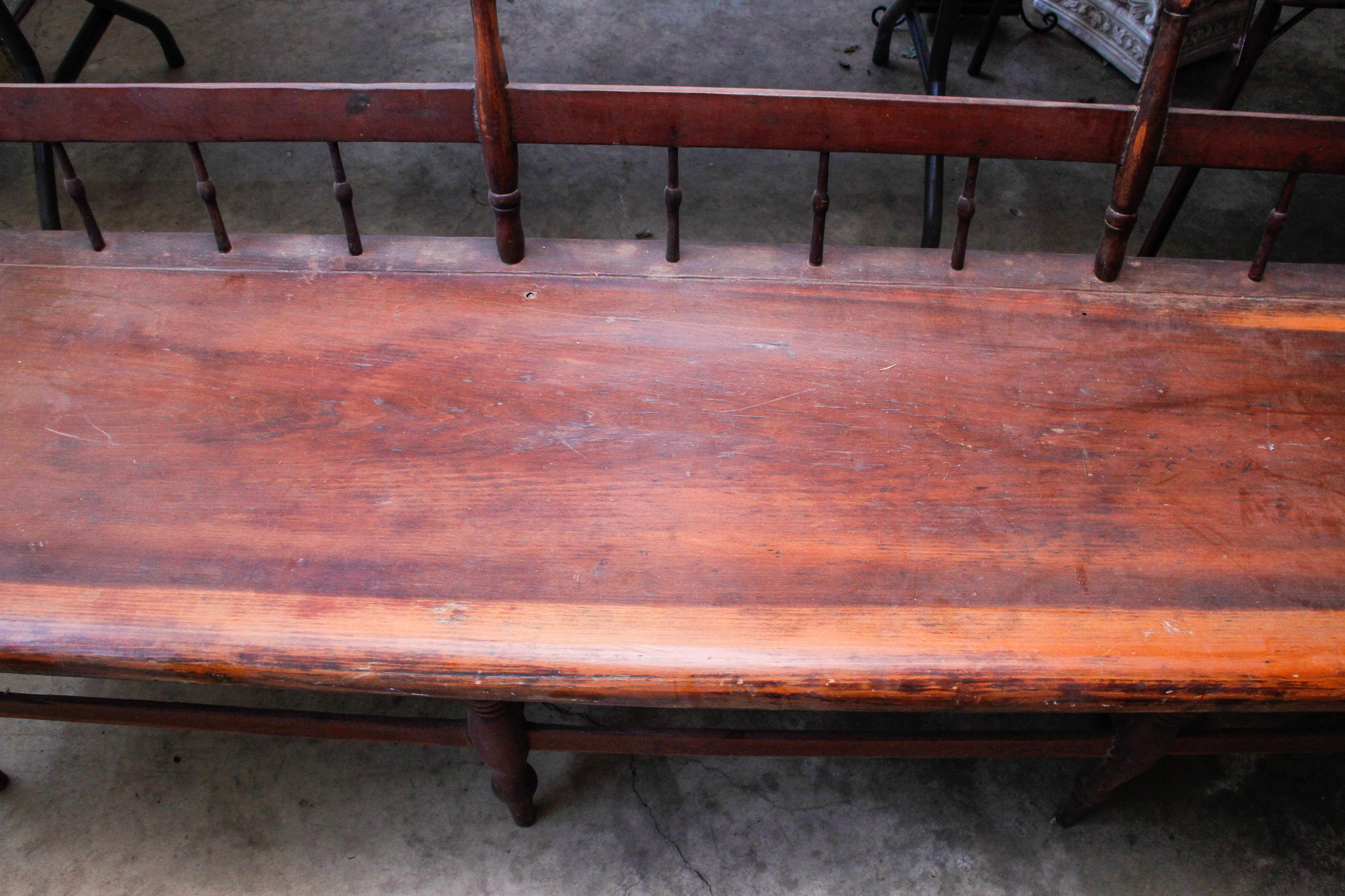 Country Sheraton Style Deacon's Bench