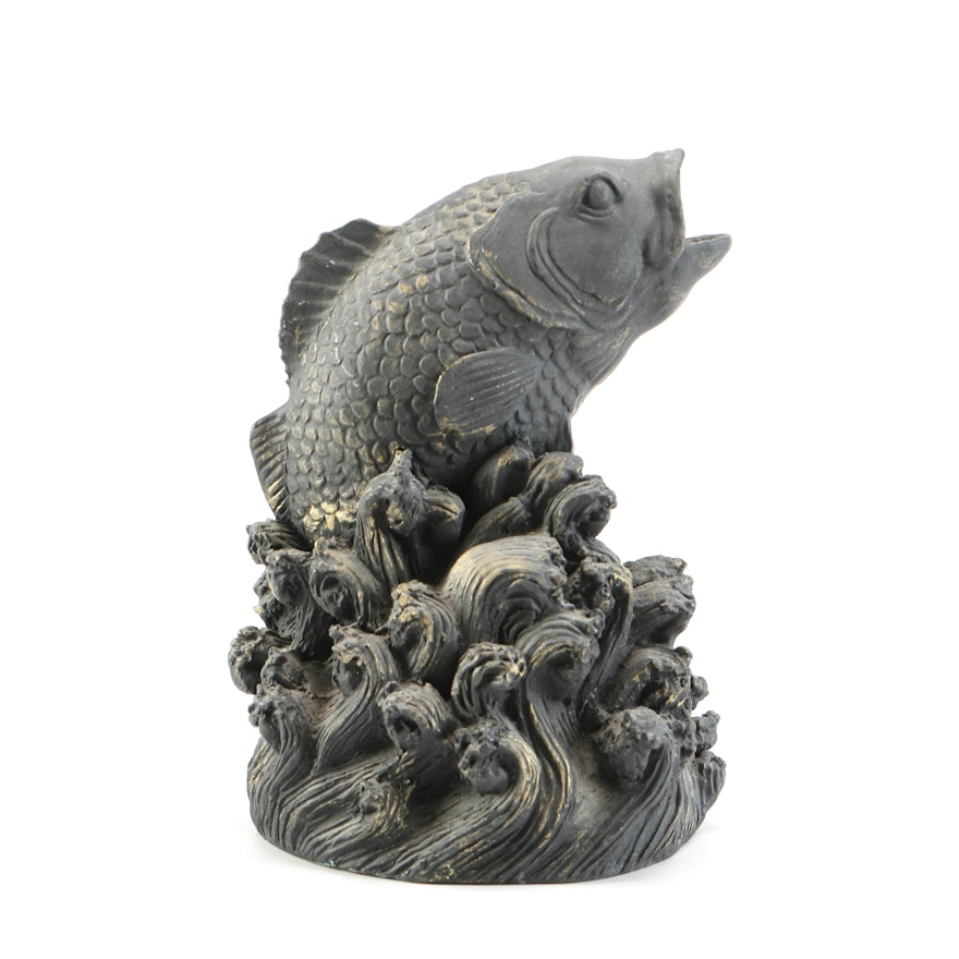 Chinese Brass Fish Statue