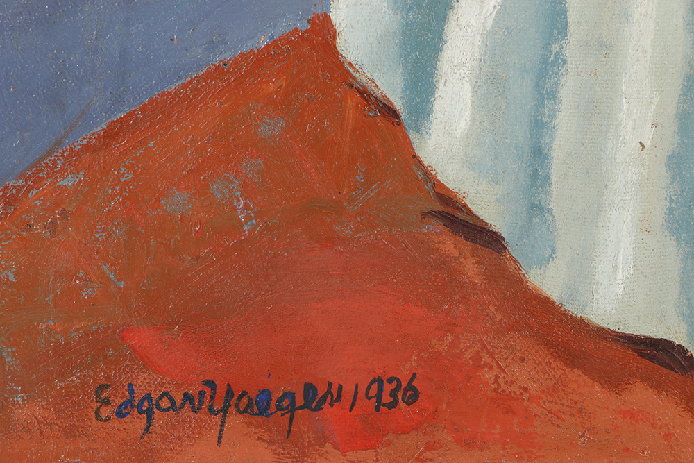 Edgar Yaeger Oil Painting on Canvas Portrait of a Seated Nude