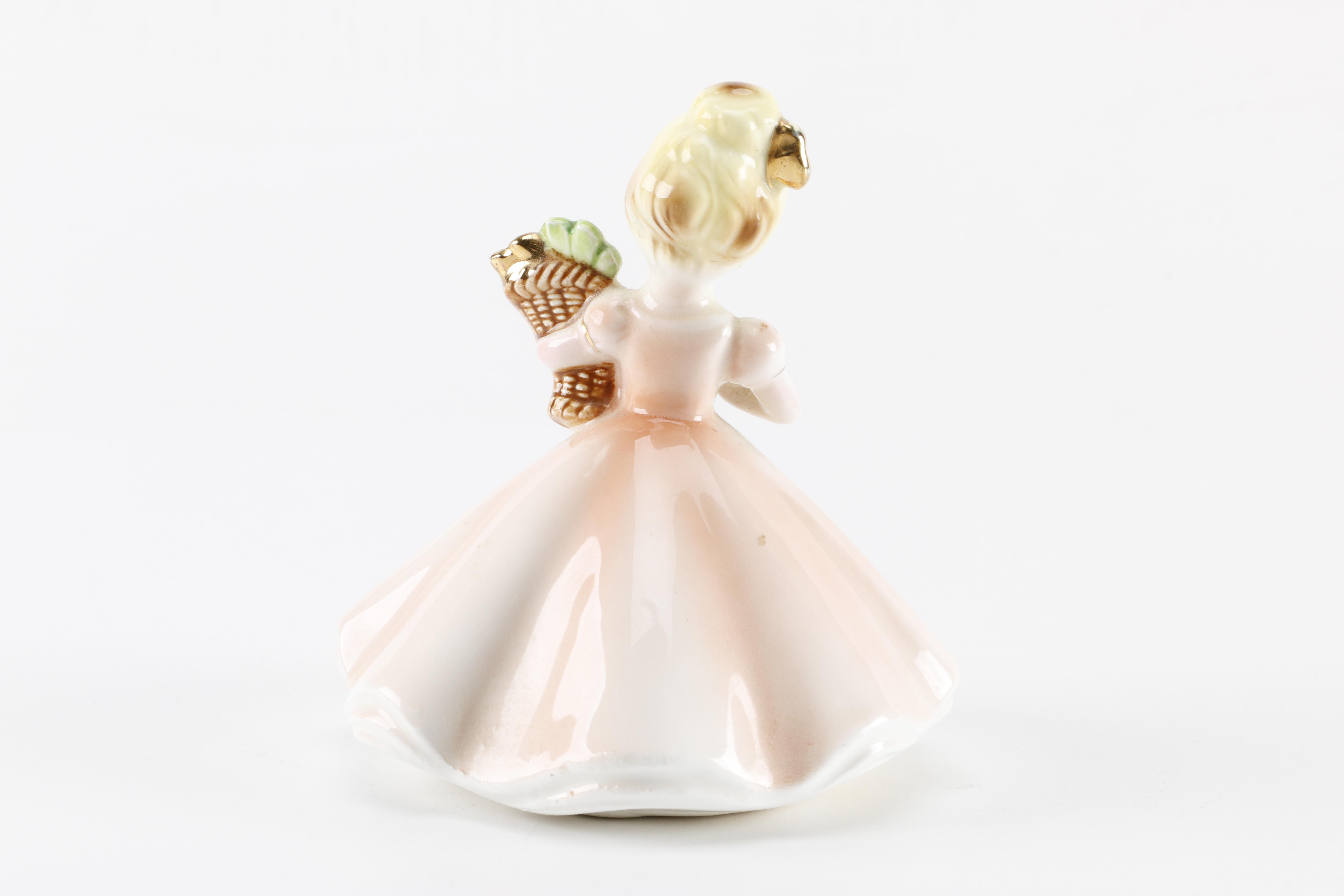 Circa 1960s Josef Originals Porcelain Birthstone Figurines