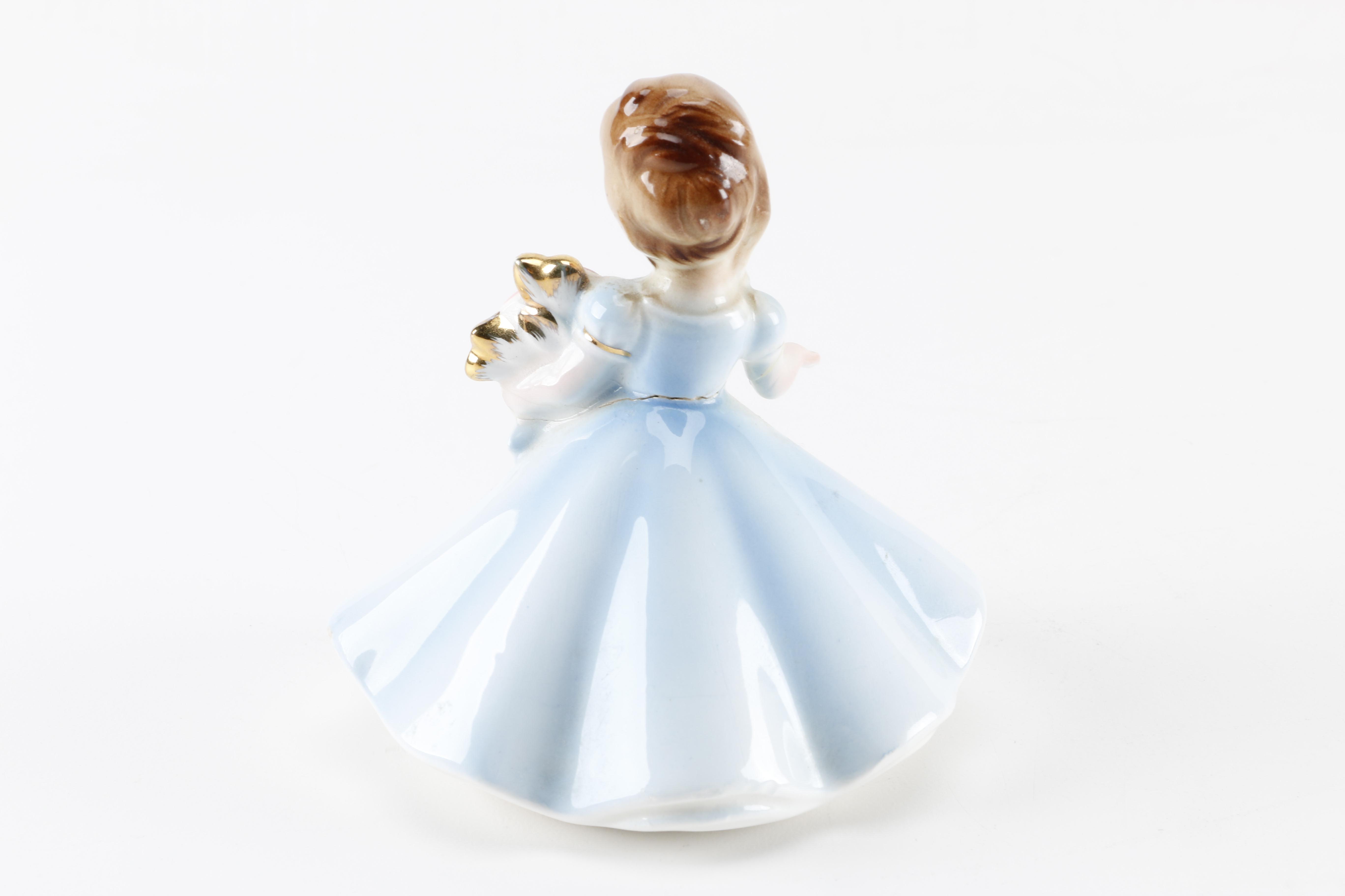 Circa 1960s Josef Originals Porcelain Birthstone Figurines