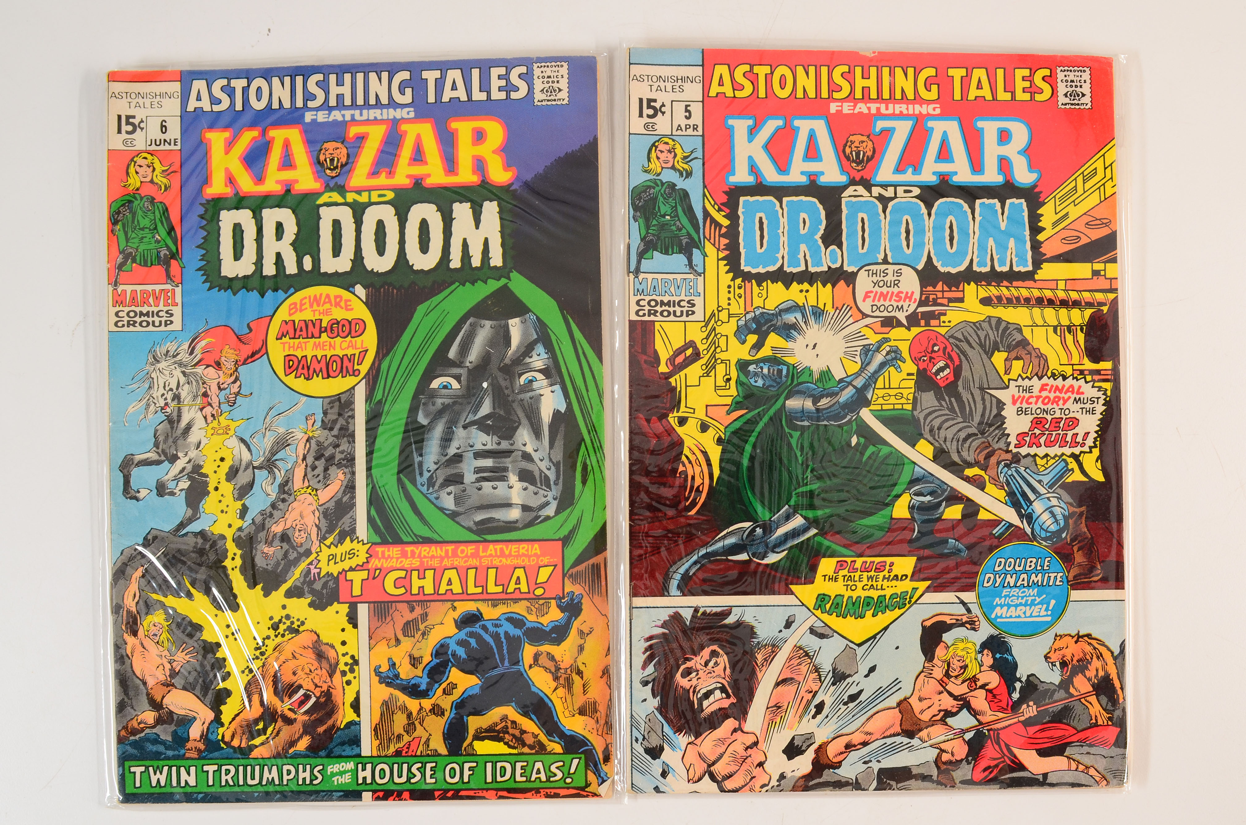 Near Sequential Set of Bronze Age “Astonishing Tales” Comics