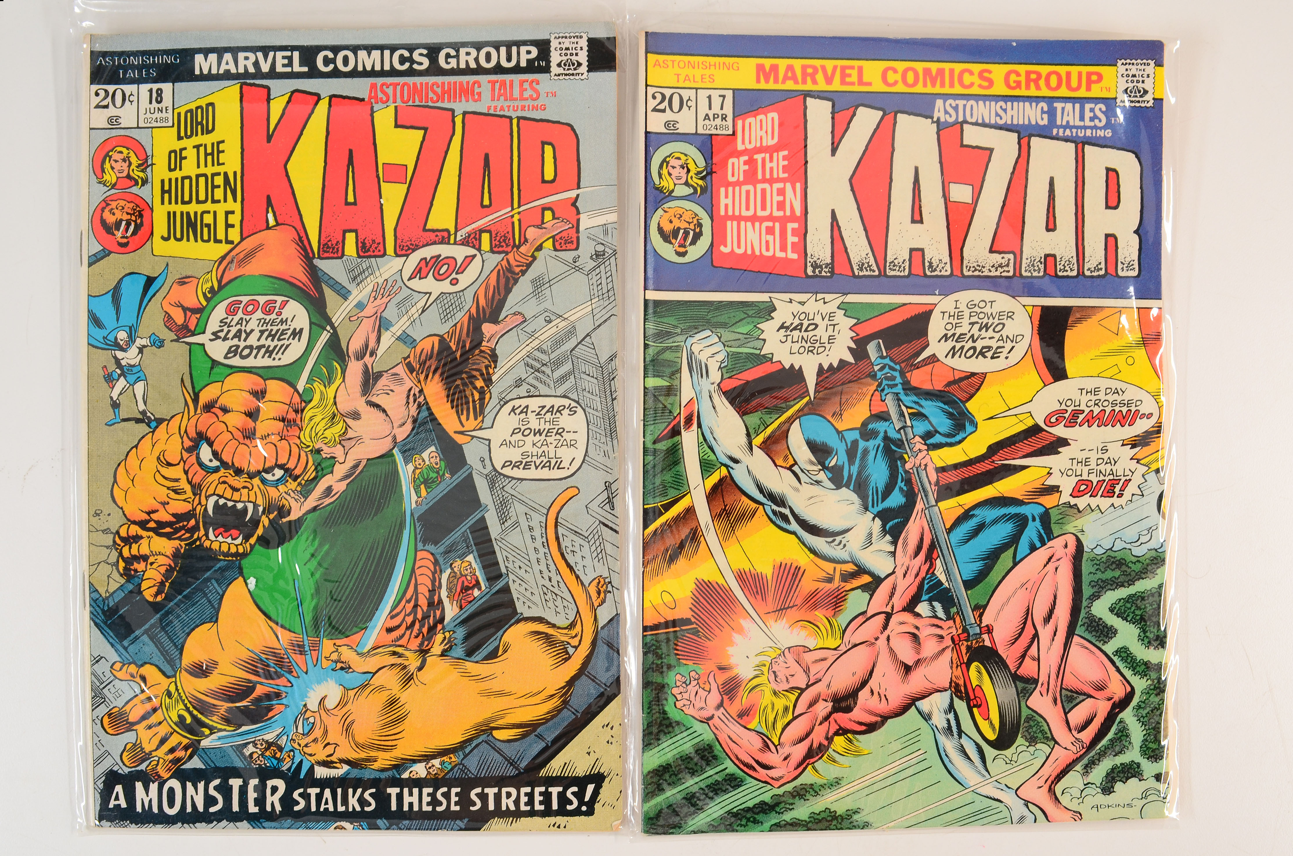 Near Sequential Set of Bronze Age “Astonishing Tales” Comics