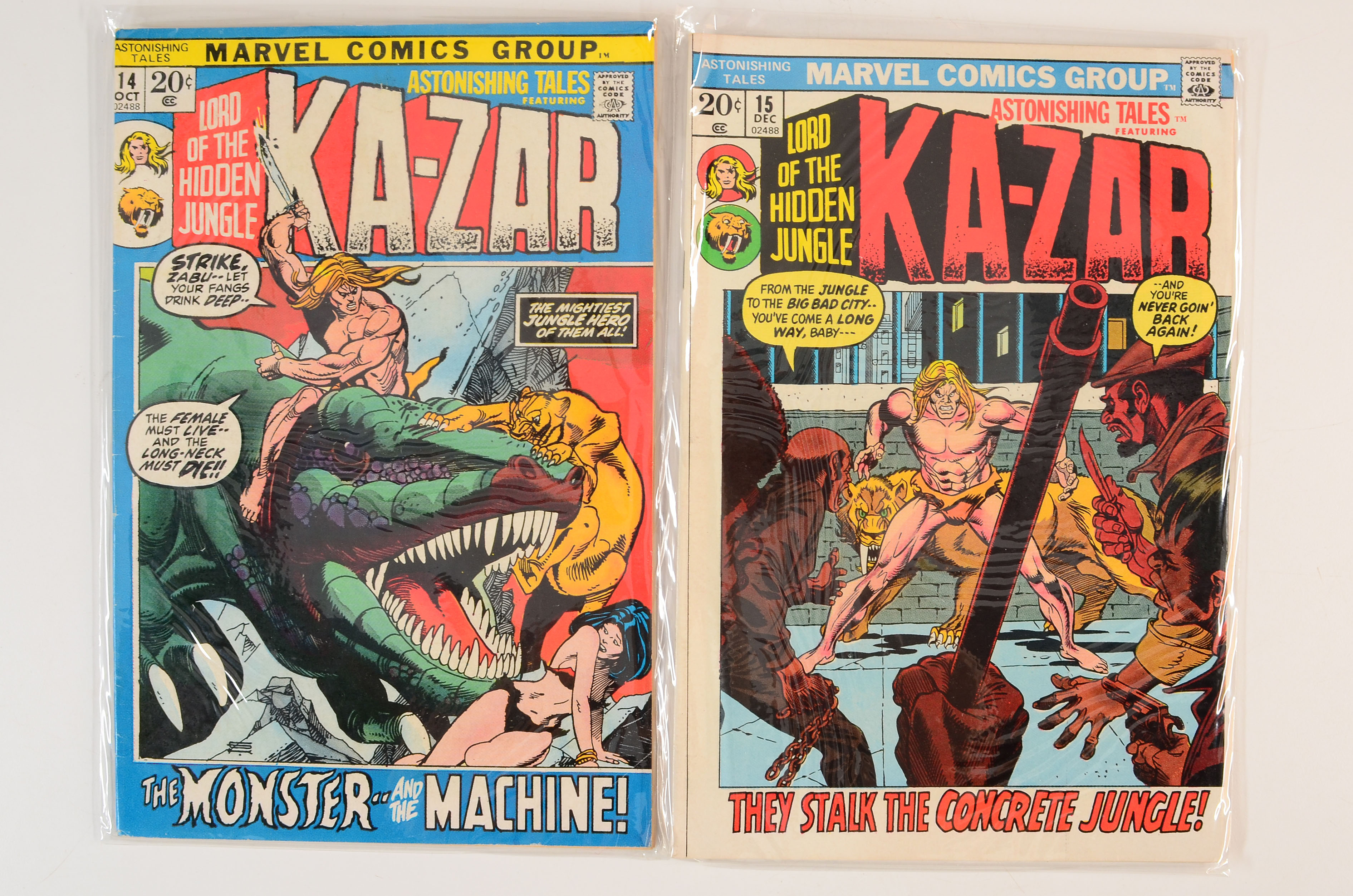 Near Sequential Set of Bronze Age “Astonishing Tales” Comics
