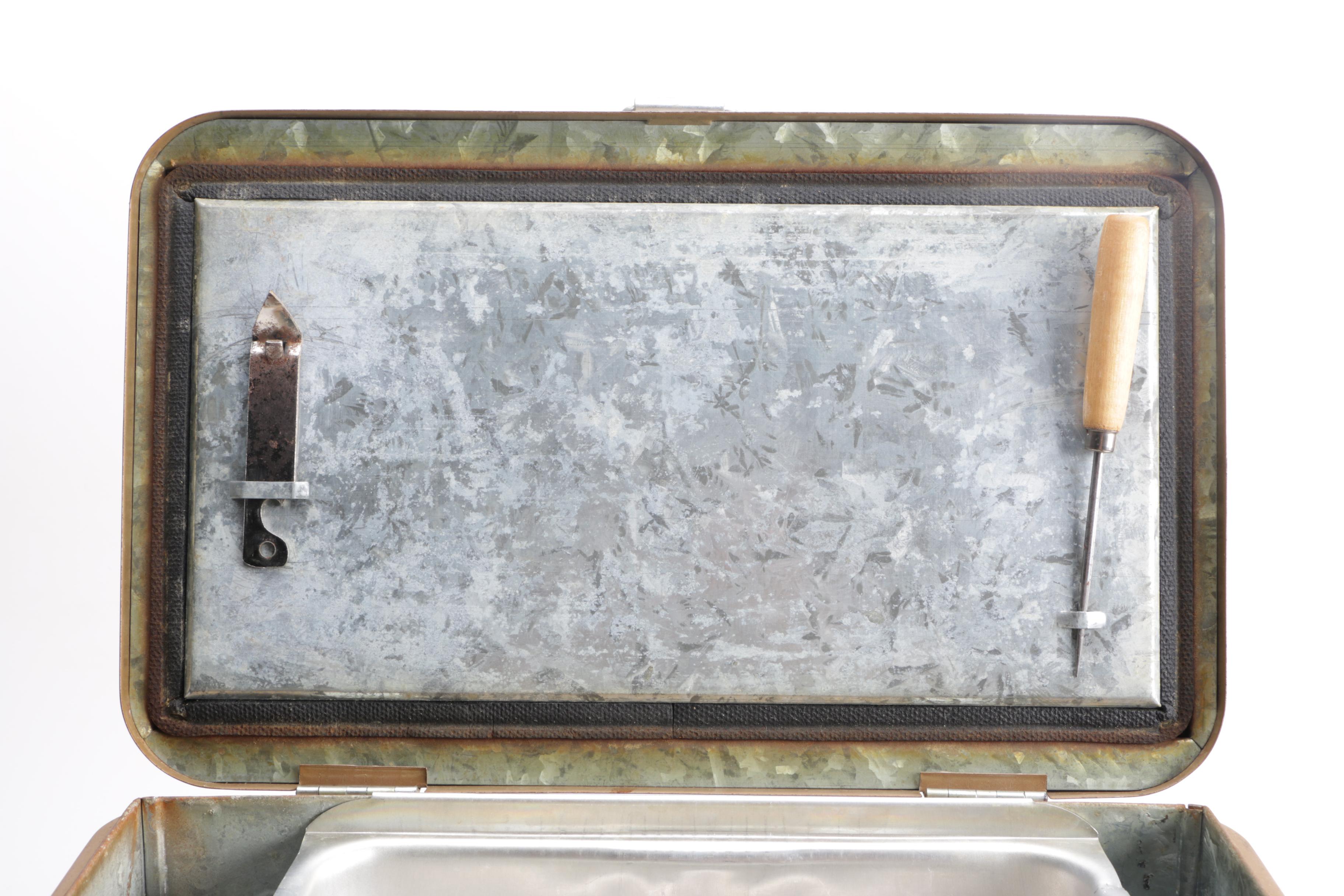 Vintage Hemp and Co. "Little Brown Chest" Steel Cooler