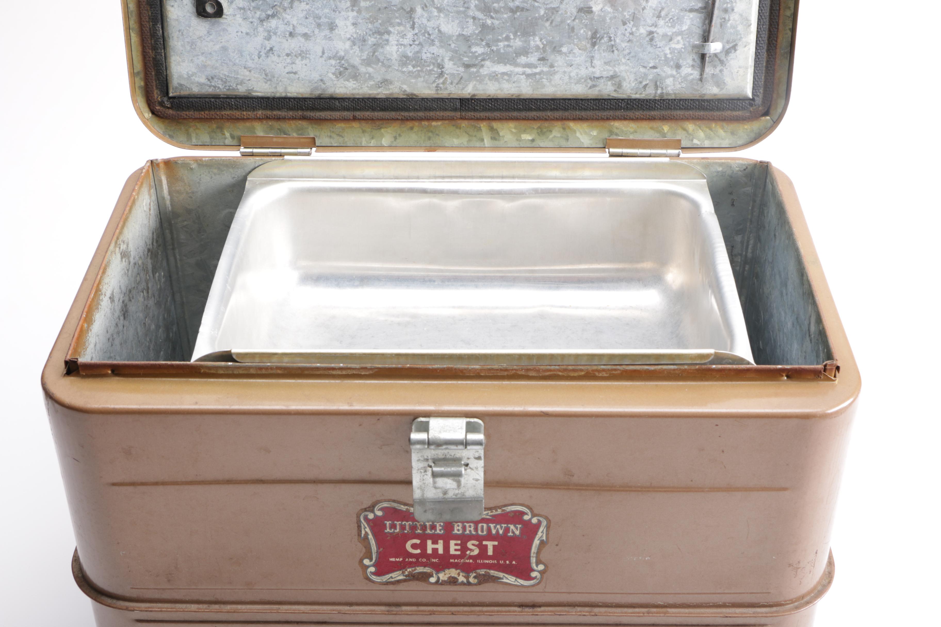Vintage Hemp and Co. "Little Brown Chest" Steel Cooler
