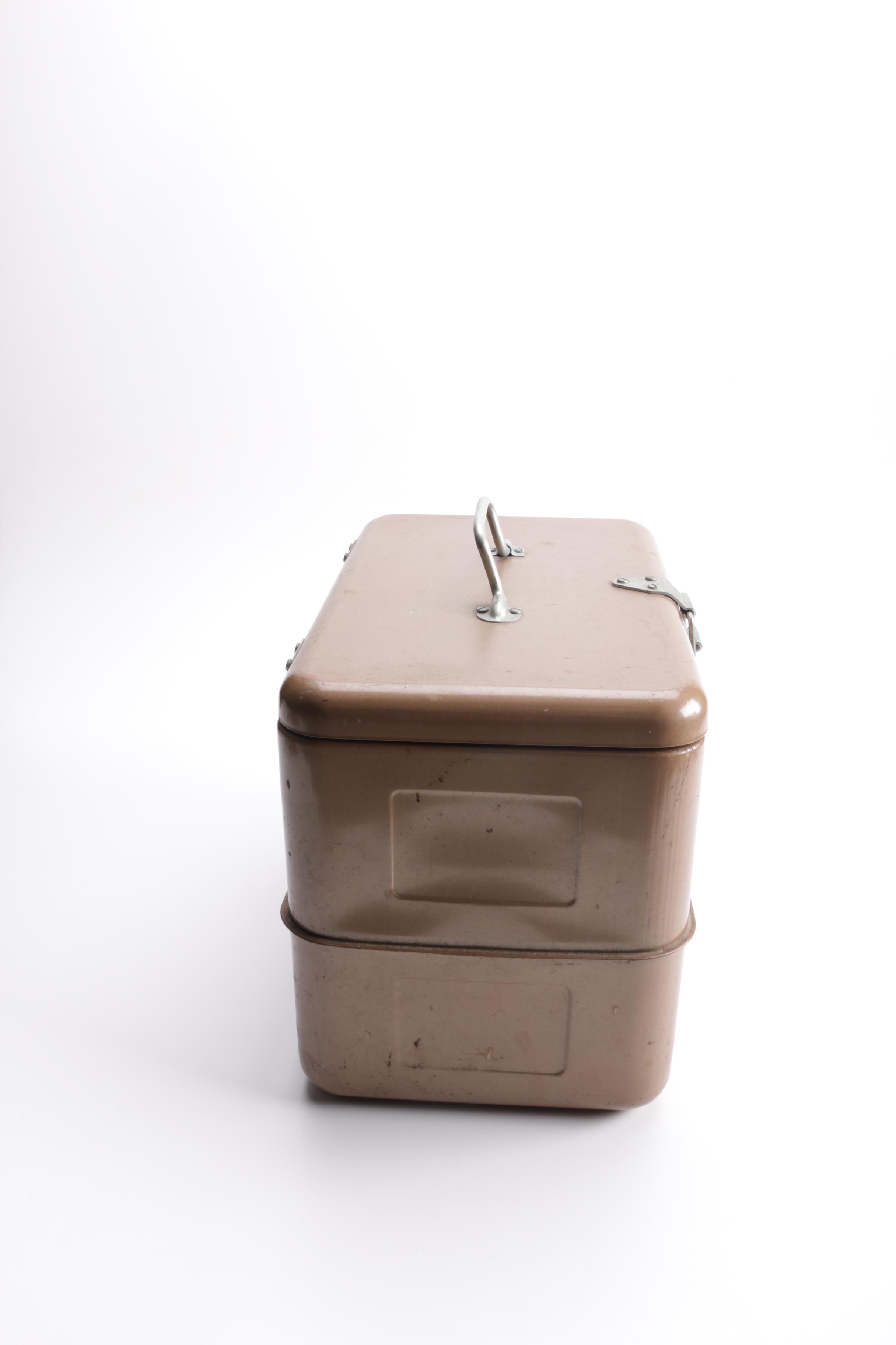 Vintage Hemp and Co. "Little Brown Chest" Steel Cooler